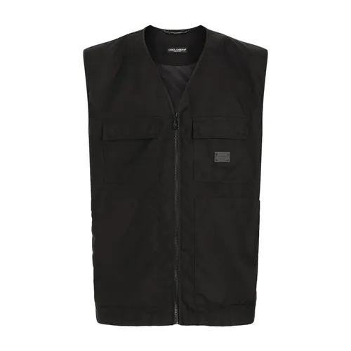 Jackets > Vests - - Dolce & Gabbana - Modalova