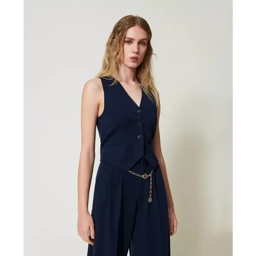 Twinset - Jackets > Vests - Blue - Twinset - Modalova
