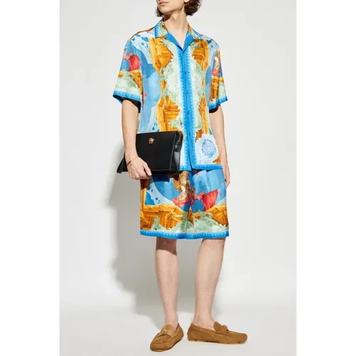 Shirts > Short Sleeve Shirts - - Versace - Modalova