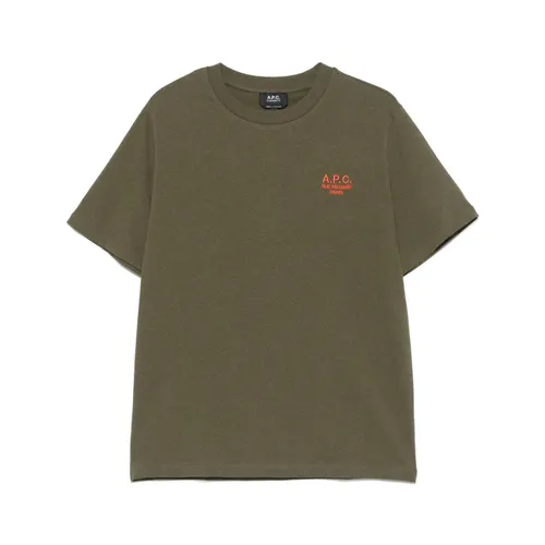A.p.c. - Tops > T-Shirts - Green - A.p.c. - Modalova