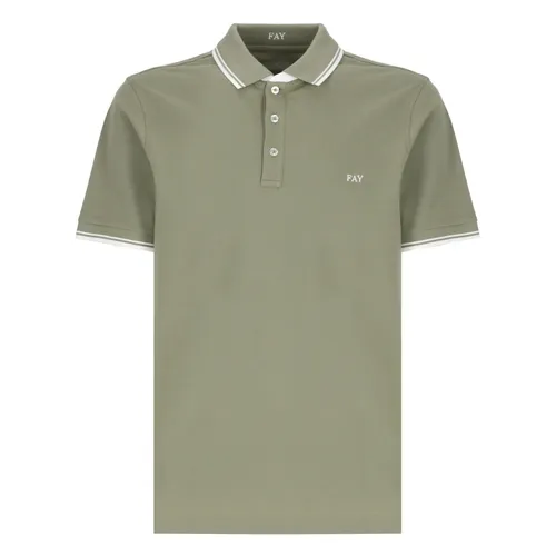 Fay - Tops > Polo Shirts - Green - Fay - Modalova