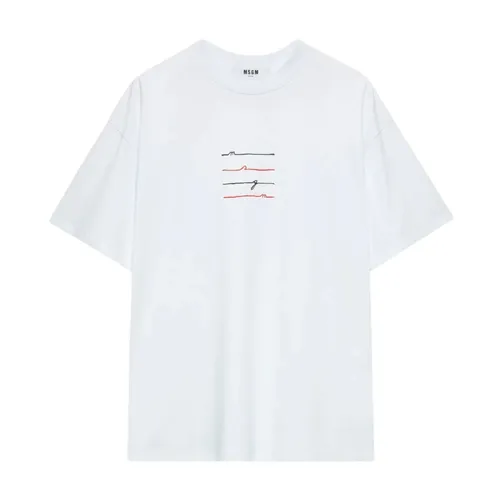 Msgm - Tops > T-Shirts - White - Msgm - Modalova