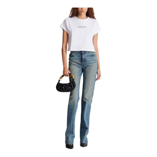 Balmain - Tops > T-Shirts - White - Balmain - Modalova