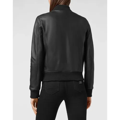 Jackets > Leather Jackets - - Philipp Plein - Modalova