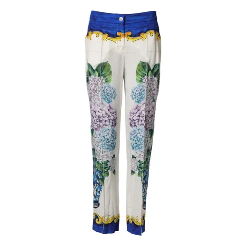 Trousers > Straight Trousers - - Dolce & Gabbana - Modalova