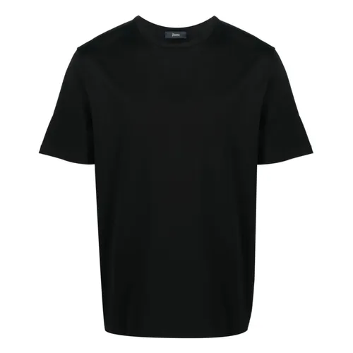 Herno - Tops > T-Shirts - Black - Herno - Modalova