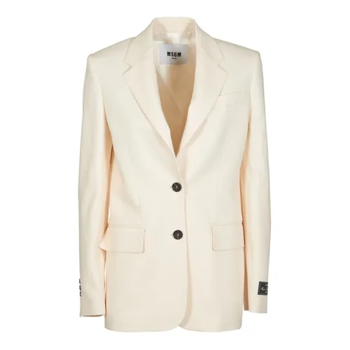 Msgm - Jackets > Blazers - Beige - Msgm - Modalova