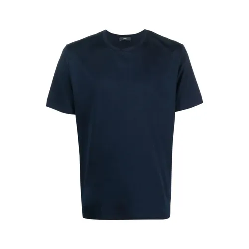 Herno - Tops > T-Shirts - Blue - Herno - Modalova