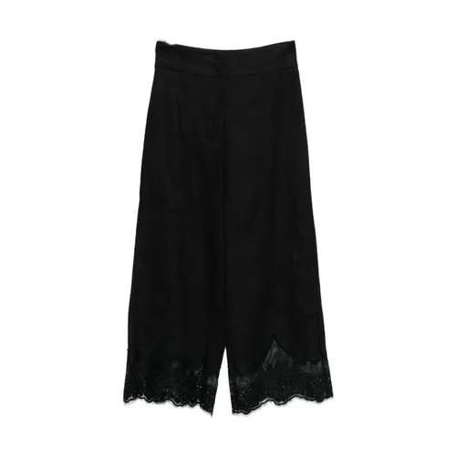 Trousers > Cropped Trousers - - Twinset - Modalova