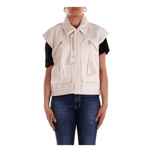 Pinko - Jackets > Vests - Beige - Pinko - Modalova