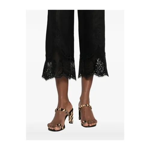 Trousers > Cropped Trousers - - Twinset - Modalova