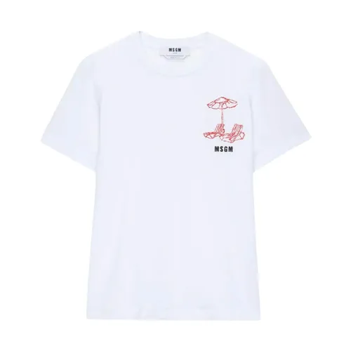 Msgm - Tops > T-Shirts - White - Msgm - Modalova