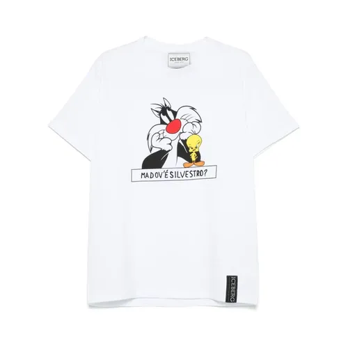 Iceberg - Tops > T-Shirts - White - Iceberg - Modalova