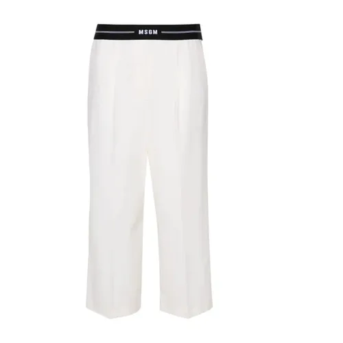 Trousers > Cropped Trousers - - Msgm - Modalova