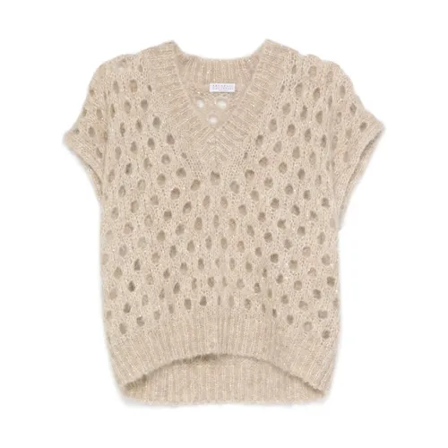 Knitwear > V-neck Knitwear - - Brunello Cucinelli - Modalova