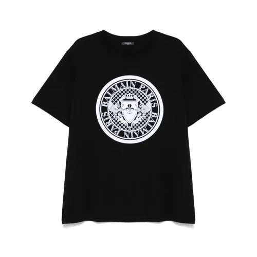 Balmain - Tops > T-Shirts - Black - Balmain - Modalova