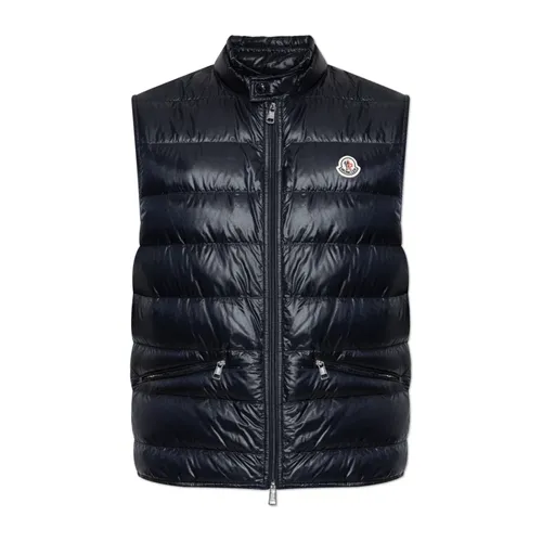 Moncler - Jackets > Vests - Blue - Moncler - Modalova