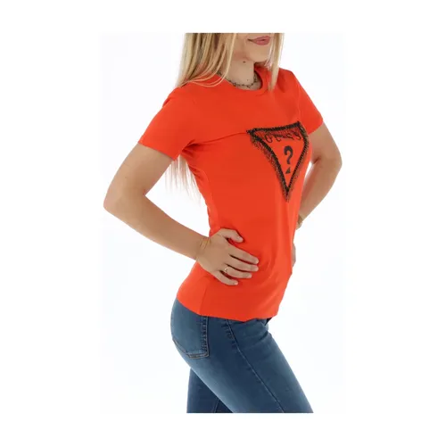 Guess - Tops > T-Shirts - Orange - Guess - Modalova