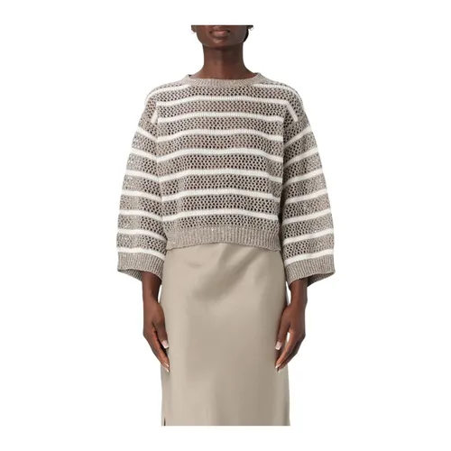 Knitwear > Round-neck Knitwear - - Brunello Cucinelli - Modalova