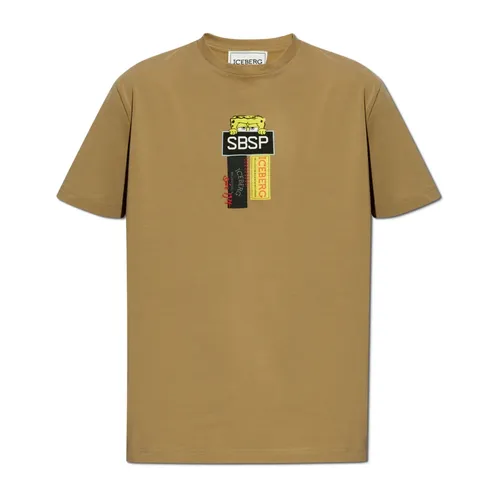 Iceberg - Tops > T-Shirts - Beige - Iceberg - Modalova