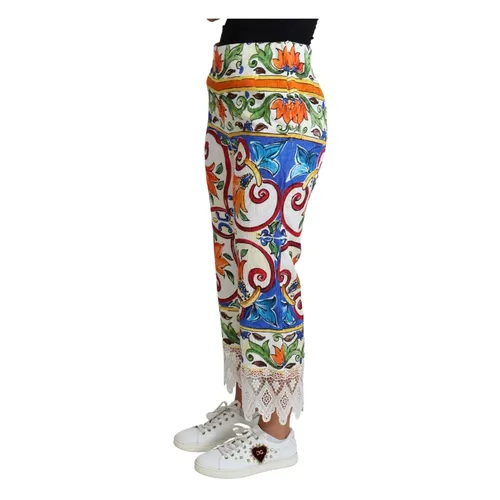 Trousers > Cropped Trousers - - Dolce & Gabbana - Modalova