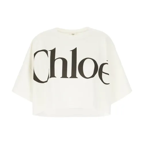 Chloé - Tops > T-Shirts - White - Chloé - Modalova
