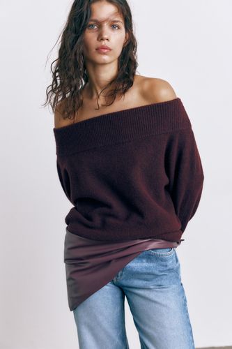 Pull Bardot En Maille Douce - Pull&Bear - Modalova