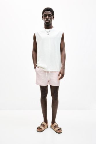 Short De Bain À Rayures Seersucker - Pull&Bear - Modalova