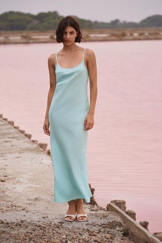 Robe Midi Satinée - Pull&Bear - Modalova