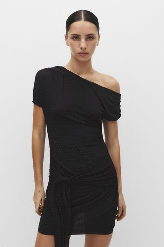 Robe Courte Strass Et Nœud - Pull&Bear - Modalova