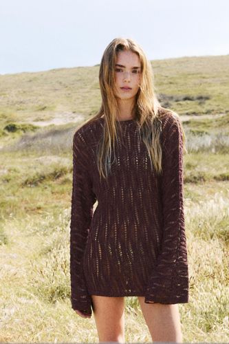 Pull En Maille Ajourée - Pull&Bear - Modalova