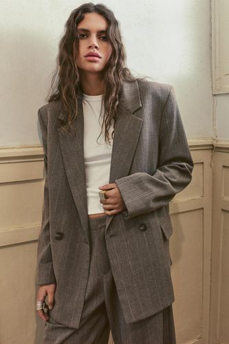 Blazer Croisé À Rayures - Pull&Bear - Modalova