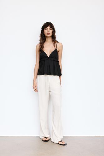 Top Volants En Lin - Pull&Bear - Modalova