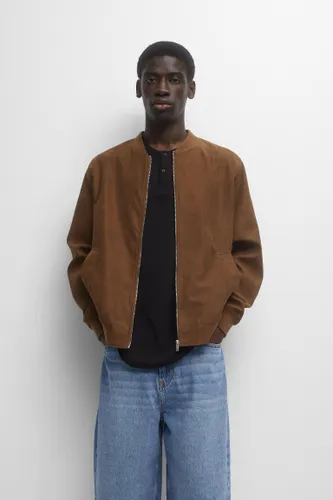 Veste Bomber Suédine - Pull&Bear - Modalova