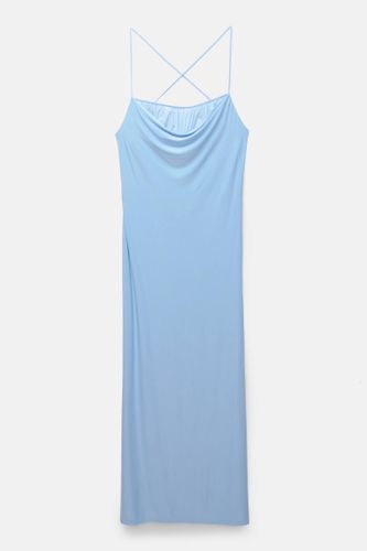 Robe Midi À Bretelles Drapée - Pull&Bear - Modalova