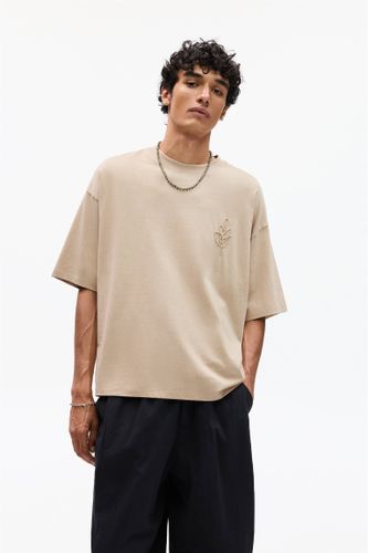 T-Shirt Broderie Nature - Pull&Bear - Modalova