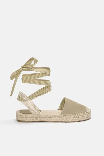 Espadrilles Lacets Cuir - Pull&Bear - Modalova