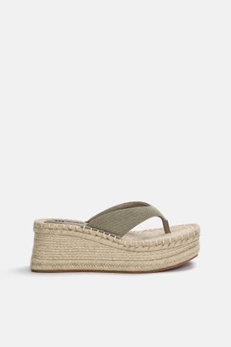 Sandales Compensées En Jute - Pull&Bear - Modalova