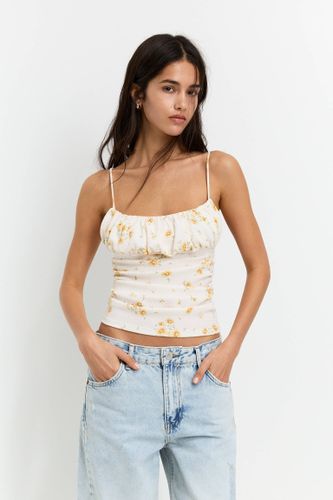 Top À Fleurs Et Smock - Pull&Bear - Modalova