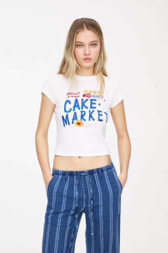 T-Shirt Cropped Cake Market - Pull&Bear - Modalova