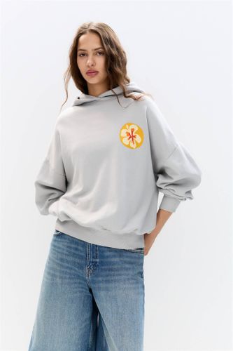 Sweat À Capuche Fleur Hibiscus - Pull&Bear - Modalova