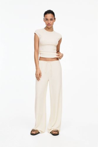 Pantalon Wide Leg Smock - Pull&Bear - Modalova