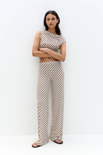 Pantalon Droit À Rayures - Pull&Bear - Modalova