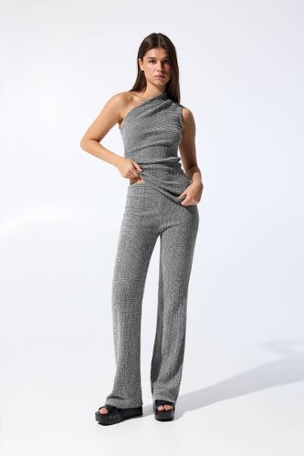 Pantalon Straight Texturé - Pull&Bear - Modalova