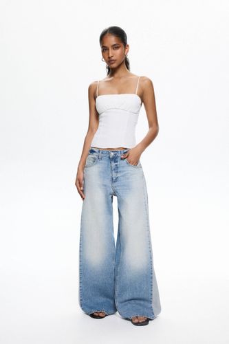 Jean Wide Leg Plissé - Pull&Bear - Modalova