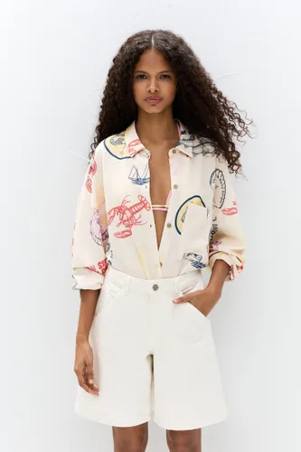 Bermuda Baggy En Jean - Pull&Bear - Modalova