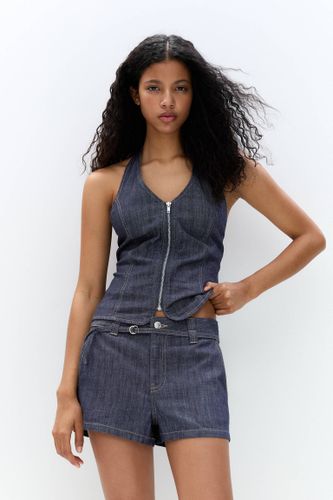 Short Denim Avec Ceinture - Pull&Bear - Modalova