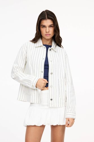 Veste À Rayures En Coton - Pull&Bear - Modalova