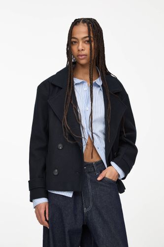Manteau Court En Mélange De Laine - Pull&Bear - Modalova