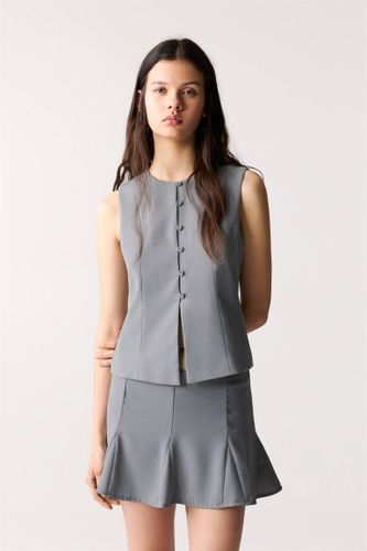 Gilet Sans Manches À Col Rond - Pull&Bear - Modalova